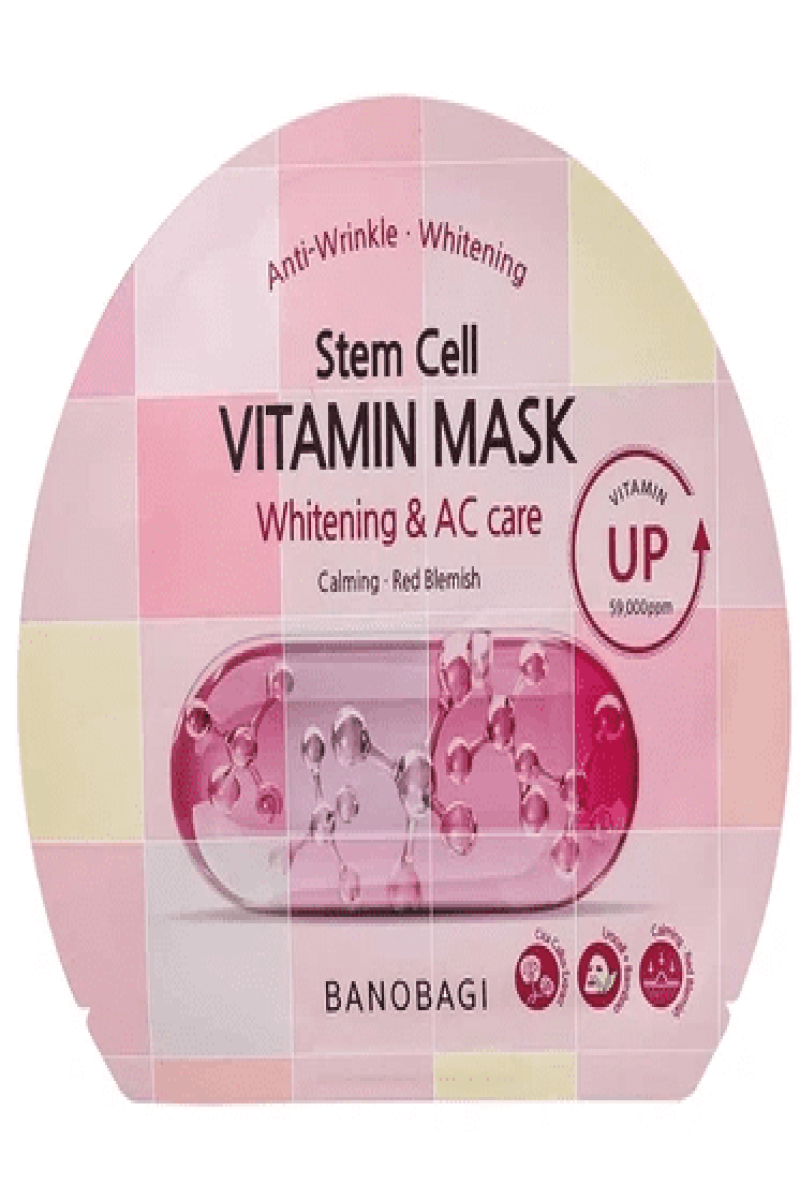 Mặt nạ Banobagi Stem Cell Vitamin Mask Whitening & AC Care hỗ trợ cấp ẩm và dưỡng sáng da cho da mụn (30g)